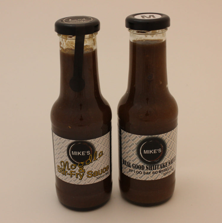 Bottles of Noodle & Real Good Shiitake Sauce